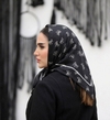 مینی اسکارف نخ پنبه مشکی 