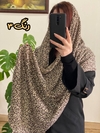 شال نخی پلنگی منگوله دار 