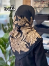 روسری نخی دور دست دوز قاجار