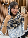 شال مخمل موهر چاپی سورمه ای 