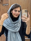 شال نخی پاییزه خطی چهار ریش