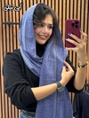 شال مخمل پاییزه سه خط منگوله رنگی