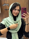 شال مخمل پاییزه سه خط منگوله رنگی