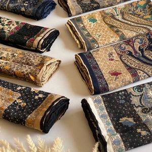 روسری نخی گارزا دور دست دوز