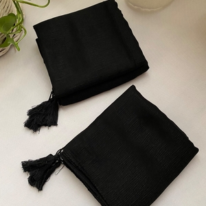 شال نخی درختی تک مشکی