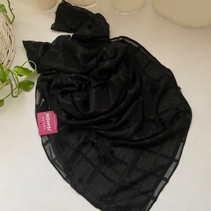 روسری حریر مجلسی نگین دار 