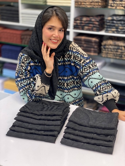 روسری نخی ژاکارد 