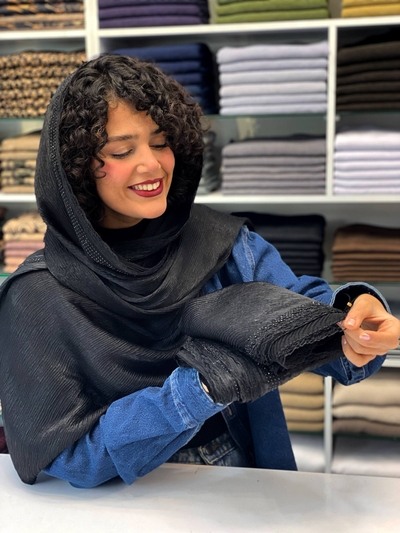 شال و روسری پلیسه کوپرا مجلسی
