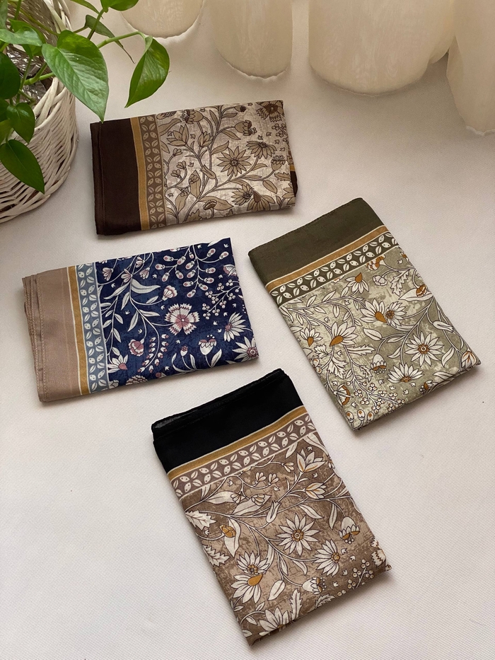 روسری نخی دور دوخت