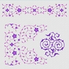 3 گل اسلیمی بنفش زیبا و با کیفیت عالی