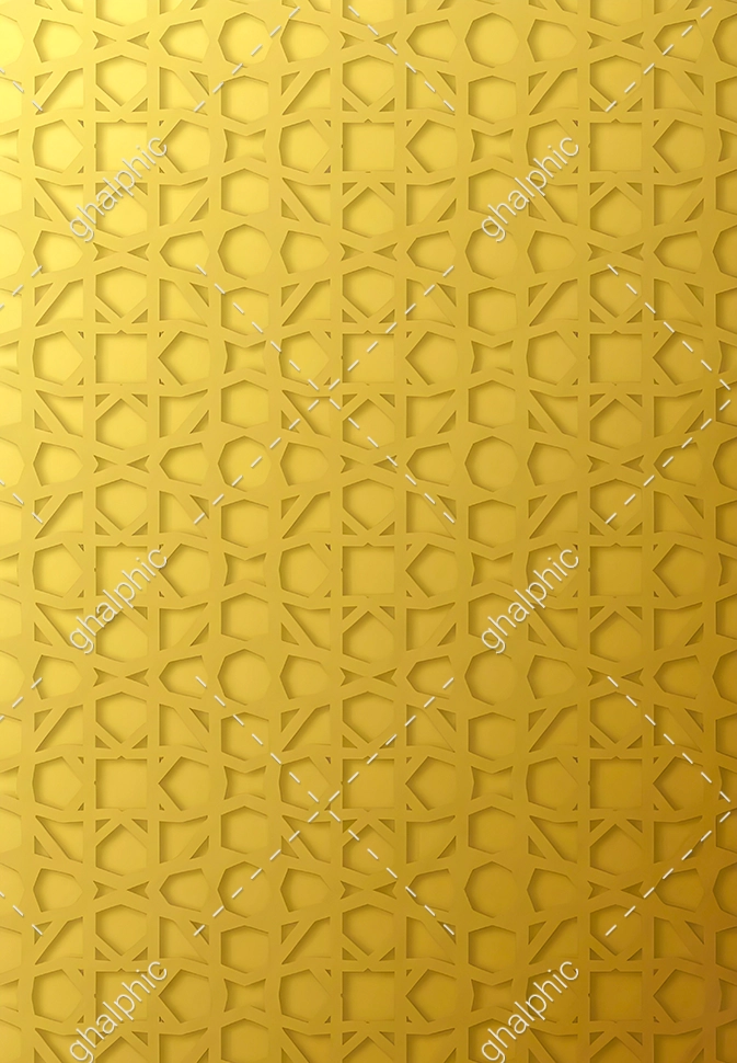 نقوش اسلیمی مذهبی طلایی با ابعاد بزرگ