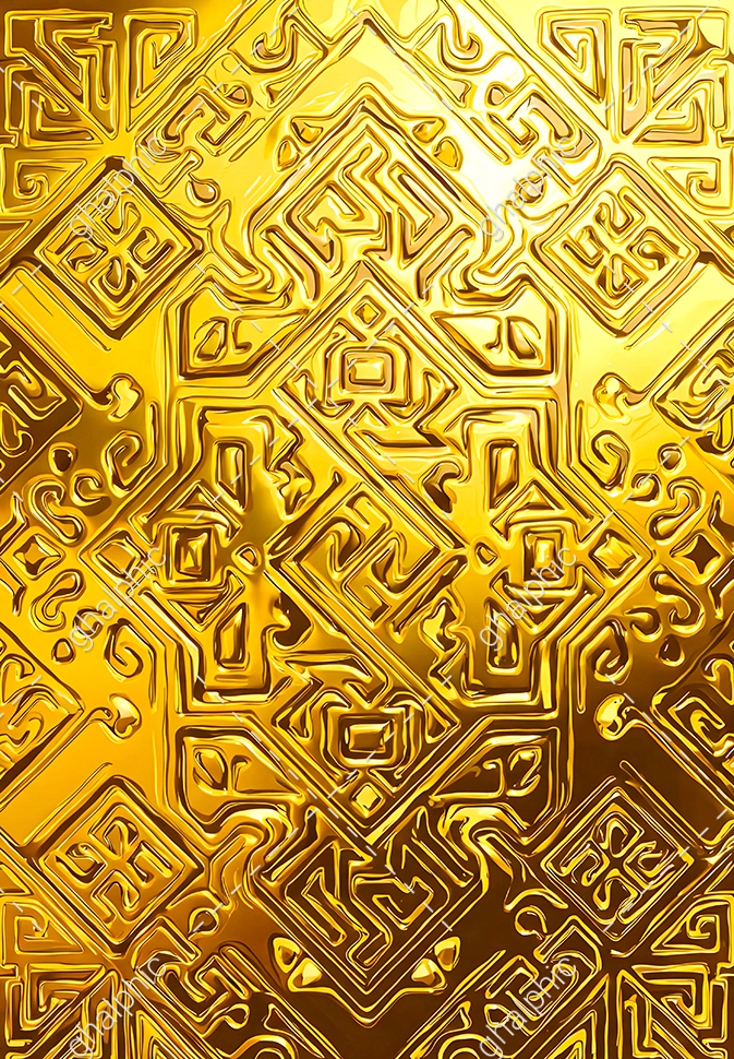 نقوش اسلیمی مذهبی طلایی با ابعاد بزرگ