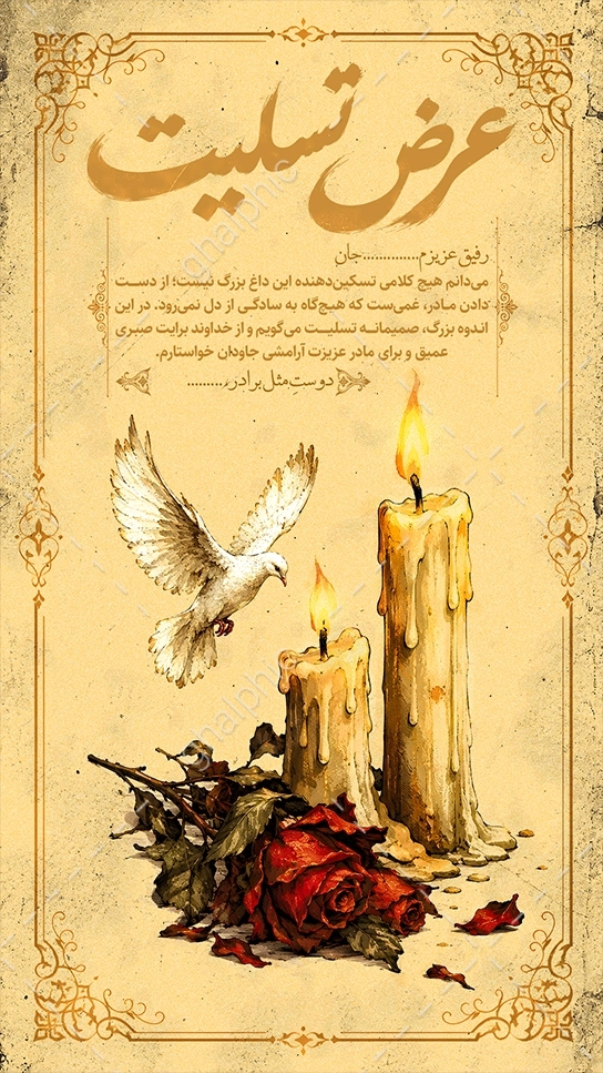 استوری تسلیت فوت مادر لایه باز برای اینستاگرام