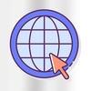 آیکون اینترنت png با رنگی زیبا