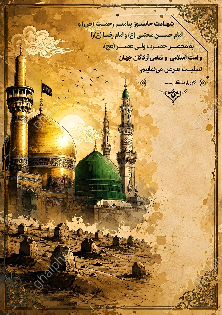 فایل Word قابل ویرایش رحلت رسول اکرم،شهادت امام حسن مجتبی (ع)، شهادت امام رضا(ع)