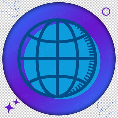 آیکون اینترنت با کیفیت و رنگ زیبا