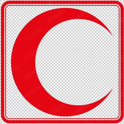 لوگو هلال احمر با کیفیت عالی اندازه بسیار بزرگ