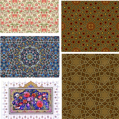 5 پس زمینه اسلیمی با طرح مذهبی