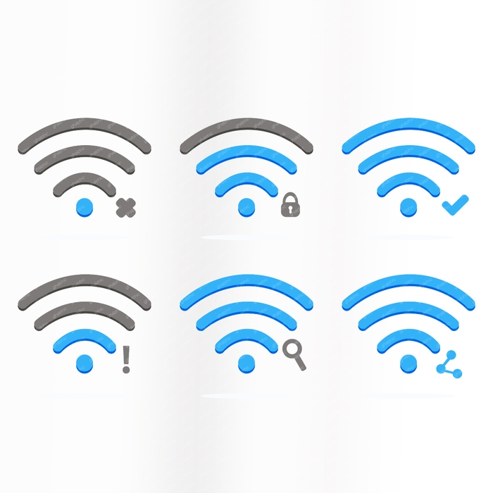 آیکن رایگان وای فای (Wi-Fi) با کیفیت عالی و ابعاد بسیار بزرگ 