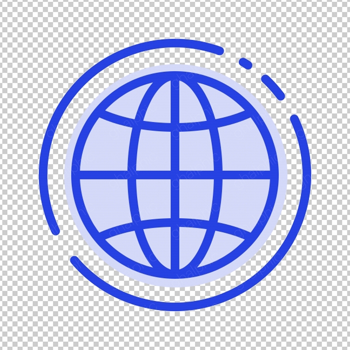دانلود رایگان png آیکن اینترنت با رنگ آبی زیبا