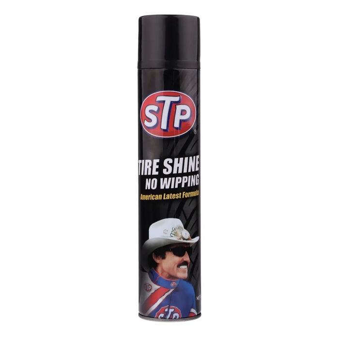 اسپری تمیز کننده لاستیک اس تی پی مدل Tire shine حجم 350 میلی لیتر (یک عدد)